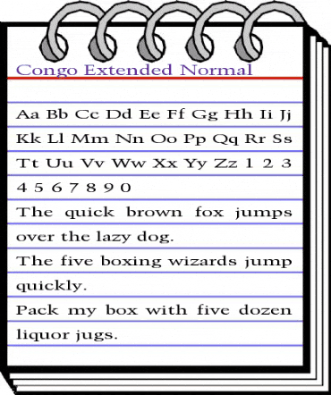 Congo Extended Normal animated font preview
