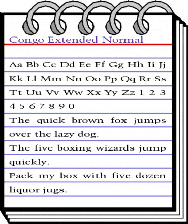 Congo Extended Normal animated font preview Congo Extended Normal animated font preview