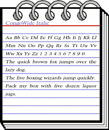 CongoWide Italic animated font preview CongoWide Italic animated font preview