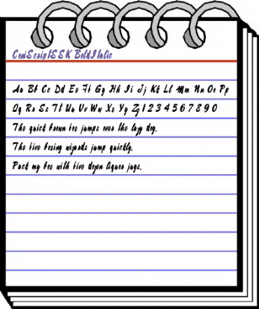 ConiScriptSSK BoldItalic animated font preview ConiScriptSSK BoldItalic animated font preview