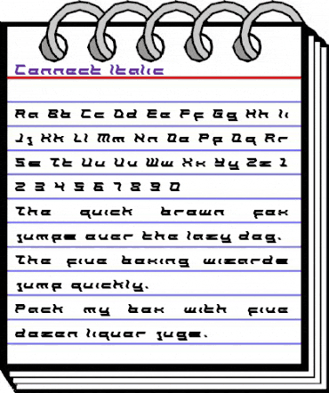 Connect Medium Italic animated font preview