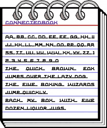 Connected Book Regular animated font preview