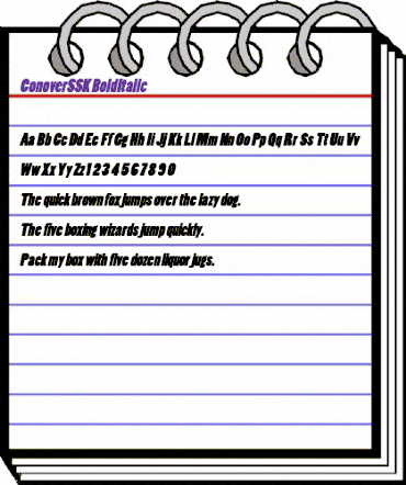 ConoverSSK BoldItalic animated font preview ConoverSSK BoldItalic animated font preview