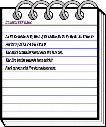 ConoverSSK Italic animated font preview ConoverSSK Italic animated font preview