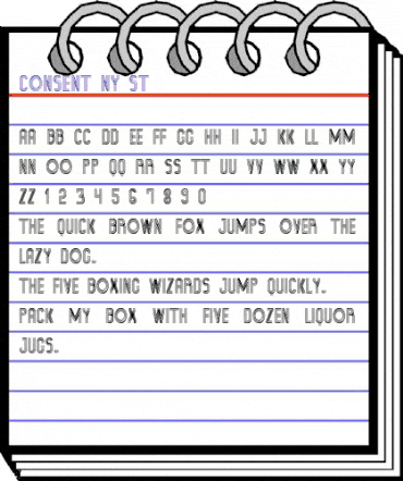 Consent Ny St Regular animated font preview