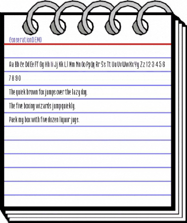 Conseration DEMO Regular animated font preview