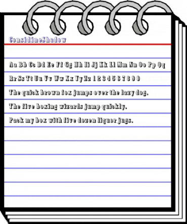 ConsidineShadow Regular animated font preview