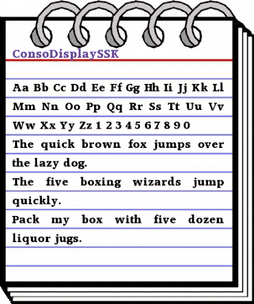 ConsoDisplaySSK Regular animated font preview ConsoDisplaySSK Regular animated font preview