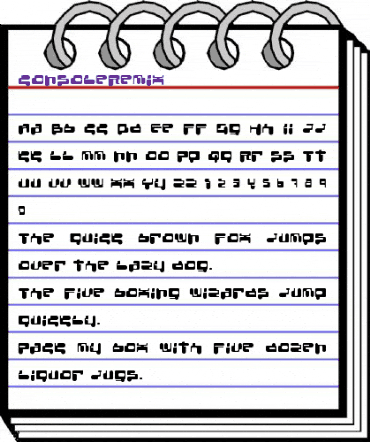 ConsoleRemix Regular animated font preview ConsoleRemix Regular animated font preview