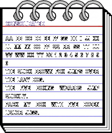 Consolidated Regular animated font preview