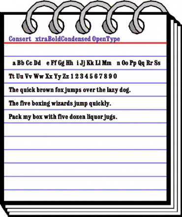 ConsortExtraBoldCondensed Regular animated font preview ConsortExtraBoldCondensed Regular animated font preview