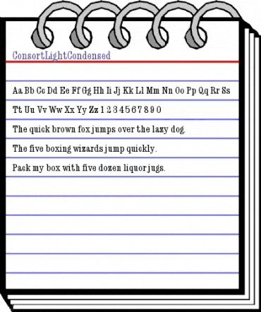 ConsortLightCondensed Regular animated font preview