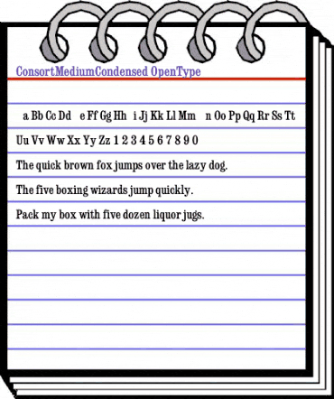 ConsortMediumCondensed Regular animated font preview