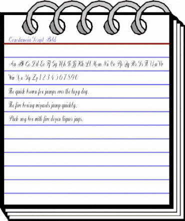 Constancia Script Bold animated font preview Constancia Script Bold animated font preview