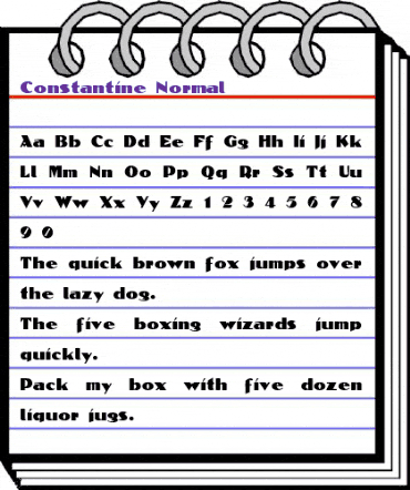 Constantine Normal animated font preview Constantine Normal animated font preview