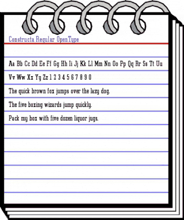 Constructa Regular animated font preview Constructa Regular animated font preview