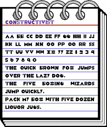 Constructivist Regular animated font preview Constructivist Regular animated font preview