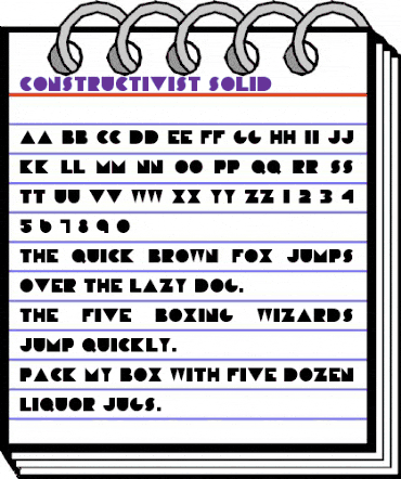 Constructivist Solid animated font preview