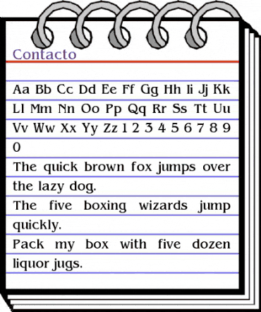 Contacto Regular animated font preview