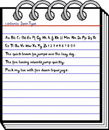 contania Regular animated font preview