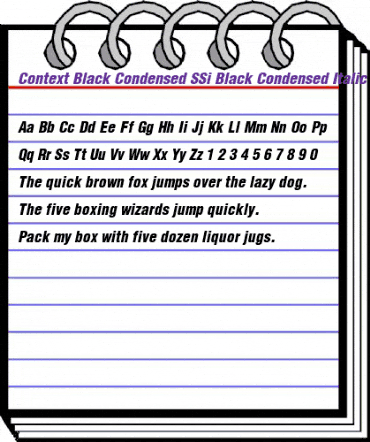 Context Black Condensed SSi Black Condensed Italic animated font preview