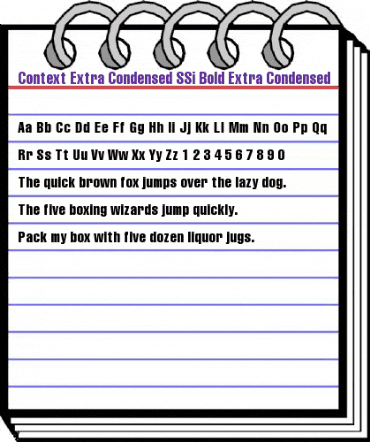 Context Extra Condensed SSi Bold Extra Condensed animated font preview