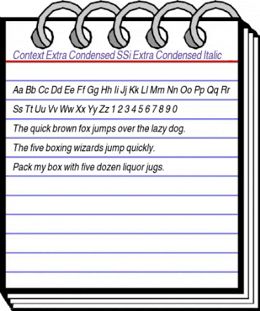 Context Extra Condensed SSi Extra Condensed Italic animated font preview Context Extra Condensed SSi Extra Condensed Italic animated font preview