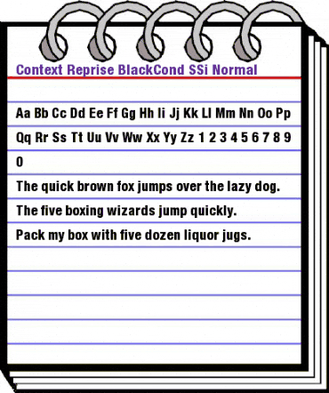 Context Reprise BlackCond SSi Normal animated font preview Context Reprise BlackCond SSi Normal animated font preview