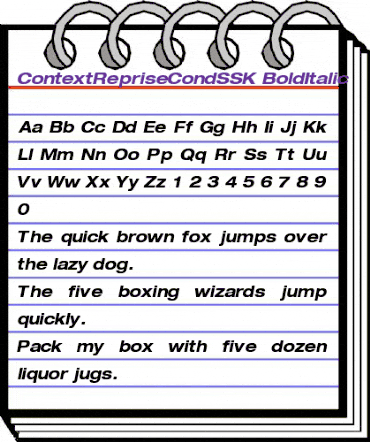 ContextRepriseCondSSK BoldItalic animated font preview