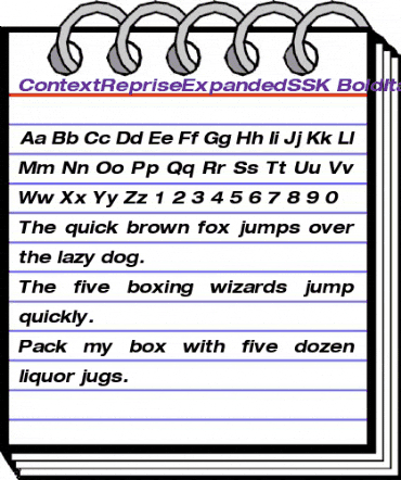 ContextRepriseExpandedSSK BoldItalic animated font preview ContextRepriseExpandedSSK BoldItalic animated font preview