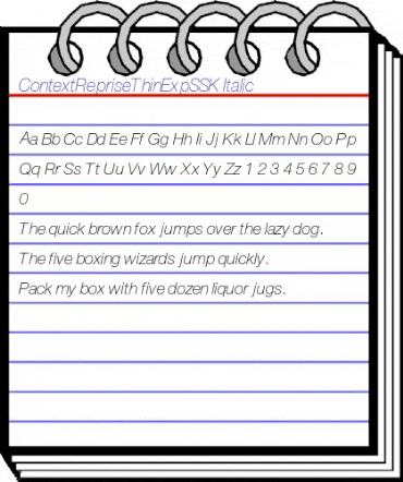 ContextRepriseThinExpSSK Italic animated font preview ContextRepriseThinExpSSK Italic animated font preview