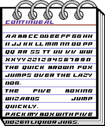 ContinueAL Regular animated font preview