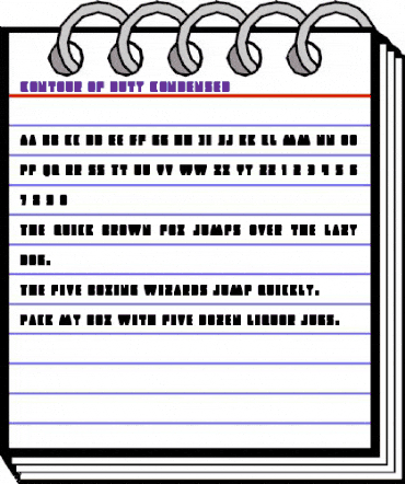 Contour of Duty Condensed Condensed animated font preview