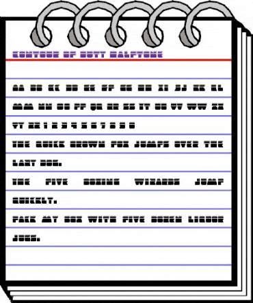 Contour of Duty Halftone Regular animated font preview