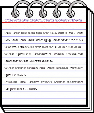 Contour Regular animated font preview Contour Regular animated font preview