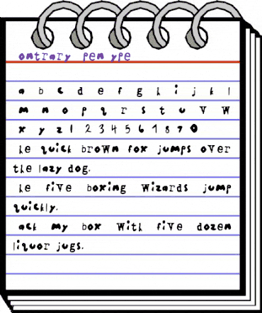 Contrary Regular animated font preview Contrary Regular animated font preview