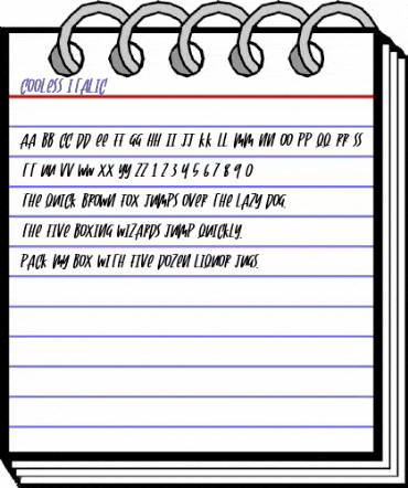 Cooless italic Regular animated font preview