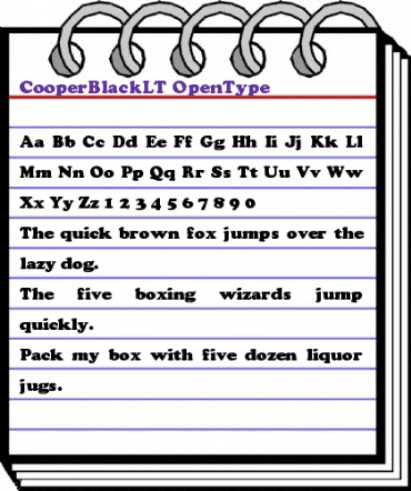 Cooper Black LT Regular animated font preview Cooper Black LT Regular animated font preview