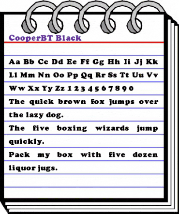 CooperBT-Black Regular animated font preview CooperBT-Black Regular animated font preview