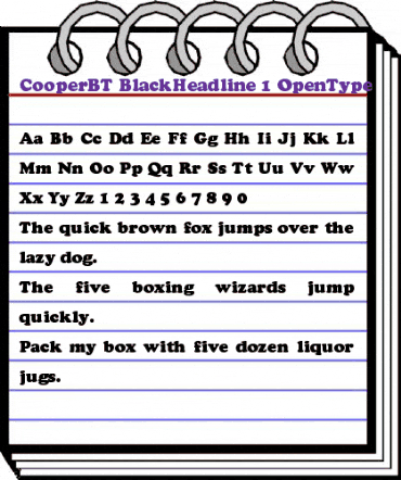 Bitstream Cooper Black Headline animated font preview Bitstream Cooper Black Headline animated font preview
