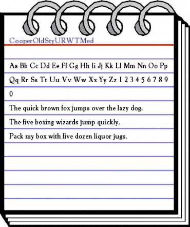 CooperOldStyURWTMed Regular animated font preview CooperOldStyURWTMed Regular animated font preview