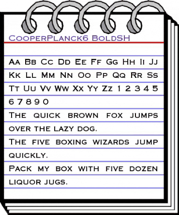 CooperPlanck6 BoldSH animated font preview CooperPlanck6 BoldSH animated font preview