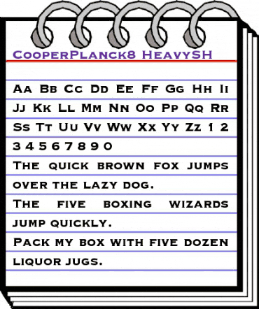 CooperPlanck8 HeavySH animated font preview
