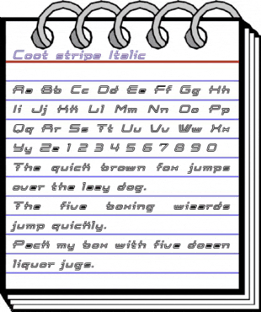 Coot_stripe Italic animated font preview Coot_stripe Italic animated font preview