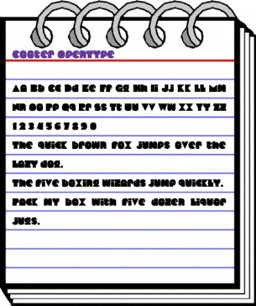 Cooter Regular animated font preview Cooter Regular animated font preview