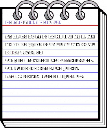 Copal Outline animated font preview Copal Outline animated font preview