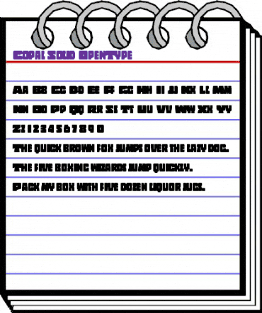 Copal Solid animated font preview Copal Solid animated font preview