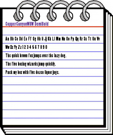 CopperCanyonWBW DemiBold animated font preview CopperCanyonWBW DemiBold animated font preview