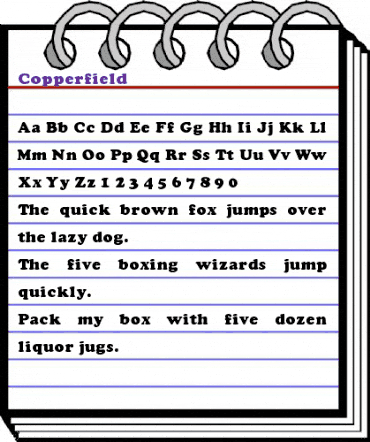 Copperfield Regular animated font preview Copperfield Regular animated font preview