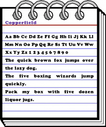 Copperfield Regular animated font preview